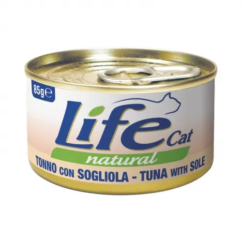 Lifecat Natural ВОЛОГИЙ КОРМ Супер-преміум коти (з тунцем та камбалою) 85 г