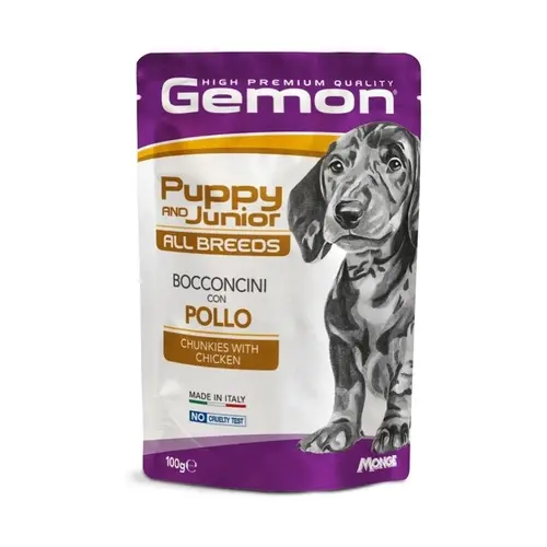 Gemon WET Puppy & Junior Chicken ВОЛОГИЙ КОРМ Економ цуценята (з куркою) 100 г