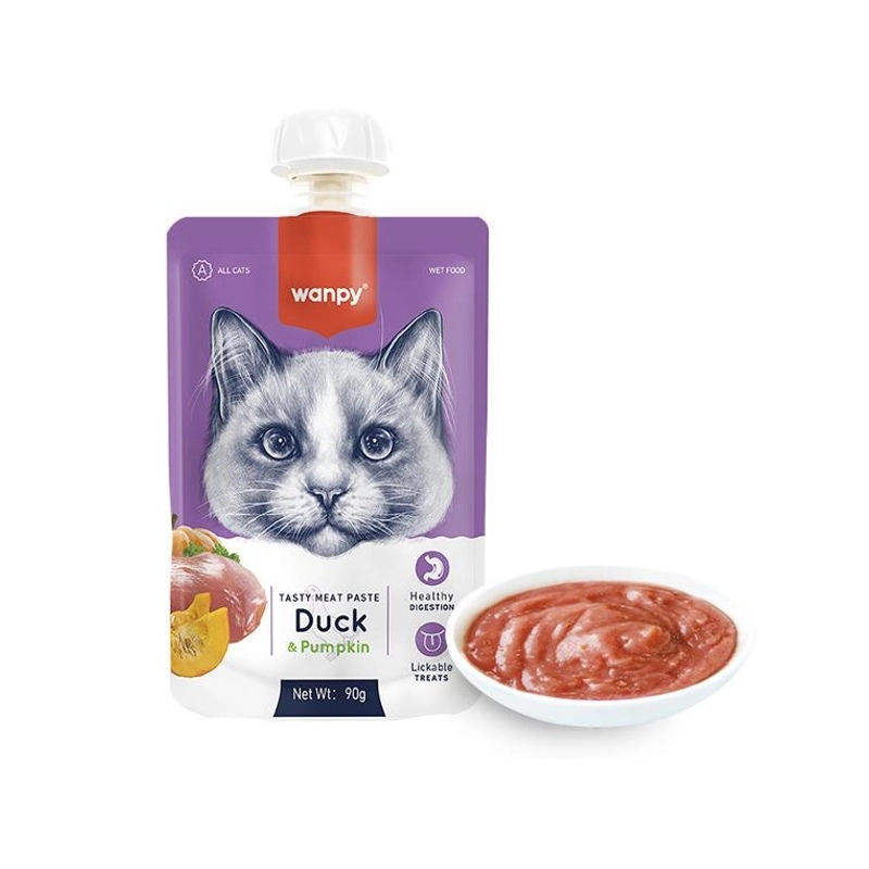 Wanpy Duck&Pumkin ВОЛОГИЙ КОРМ Premium коти (крем-пюре з качкою та гарбузом) 90 г 