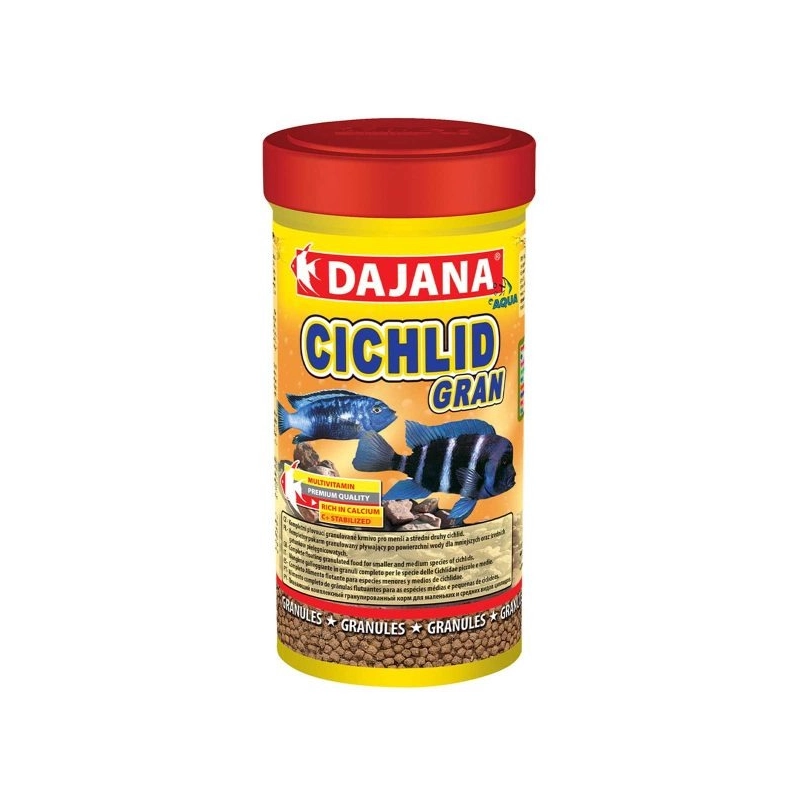 Корм для маленьких та середніх цихлідів Dajana Cichlid Gran в гранулах 50 г (8594000250555) 
