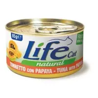Lifecat Natural ВОЛОГИЙ КОРМ Супер-преміум коти (з тунцем та папаєю) 85 г 