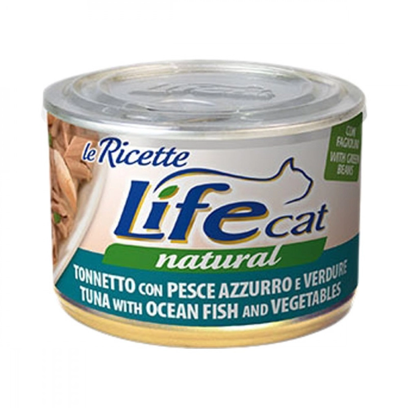 Lifecat Le Ricette влажный корм для кошек 150 г - с тунцом и океанической рыбой (8034105422155) 