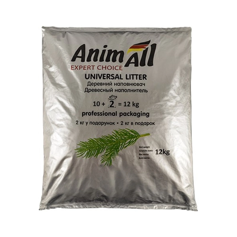 AnimAll наповнювач для котячого туалету 12 кг - деревний (4820224500140) 