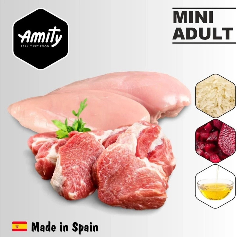 Amity Premium MINI ADULT СУХИЙ КОРМ Premium собаки дрібних порід (з куркою і ягням) 3 кг  - фото 4