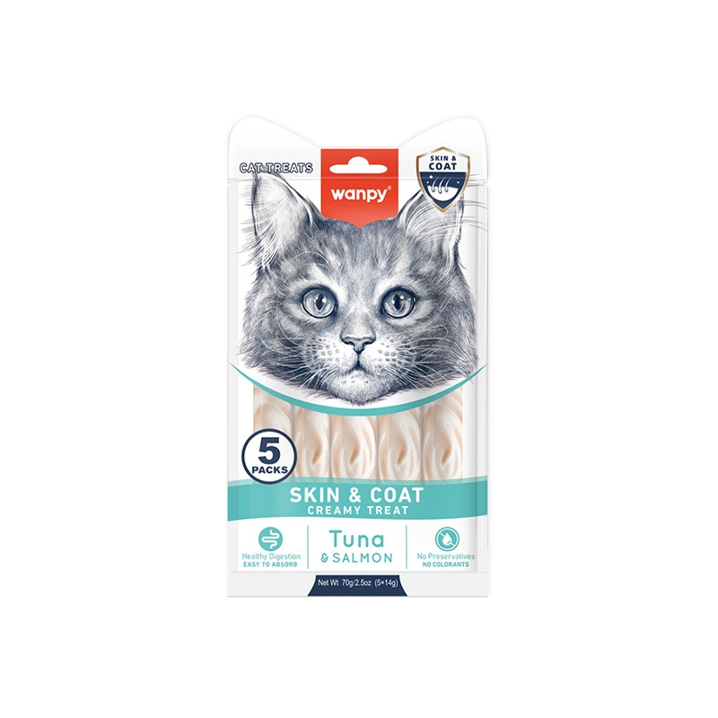Wanpy Skin&Coat Creamy Treat ЛАСОЩІ Premium коти (для здоров'я шкіри та шерсті) 14 г 