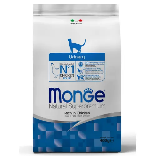 Monge Urinary Chicken Natural сухий корм для котів для профілактики сечокам'яної хвороби 400 г - з куркою (8009470011907)
