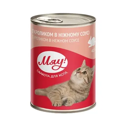 Мяу! ВОЛОГИЙ КОРМ Економ коти (з кроликом) 415 г