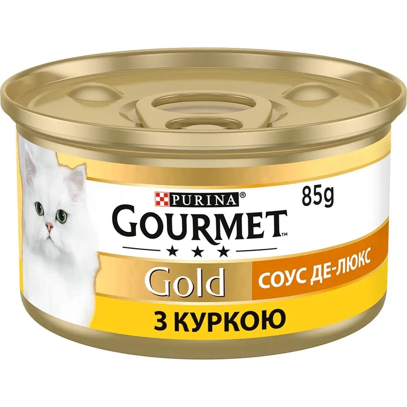 Gourmet Gold влажный корм для кошек 85 г - с курицей в соусе Де-Люкс (7613036705103) 