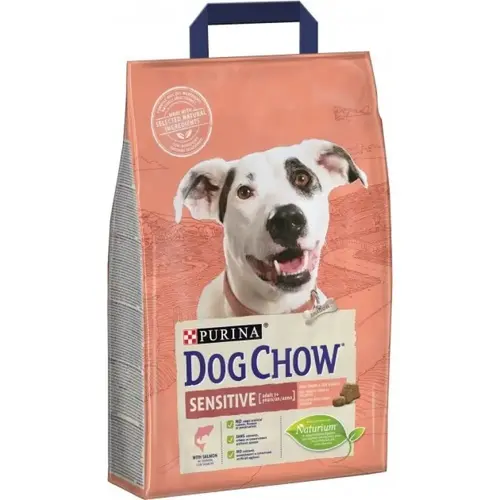 Dog Chow Sensetive ADULT 1+ сухий корм для собак з чутливим травленням 2.5 кг - з лососем (7613034488268)