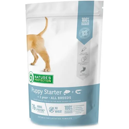 Natures Protection Puppy STARTER ALL BREEDS СУХИЙ КОРМ Premium цуценята (з лососем) 500 г