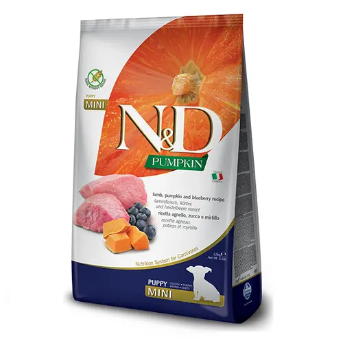 Farmina N&D Puppy MINI Grain-Free PUMPKIN Lamb сухий корм для цуценят дрібних порід 2.5 кг - з ягням (8010276033239)