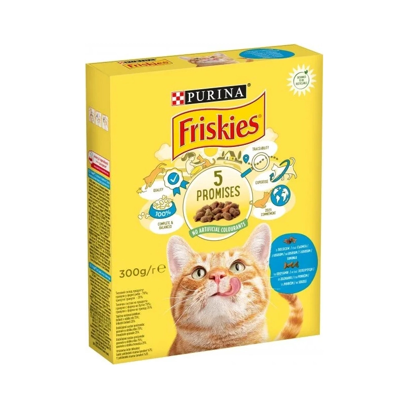 Friskies СУХИЙ КОРМ Економ коти (з лососем та овочами) 300 г 