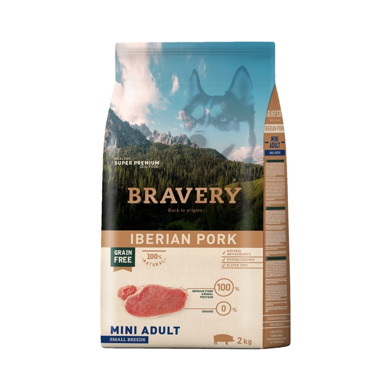 BRAVERY G-F IP MINI ADL S.B. Light СУХ. КОРМ Хол. собаки др. порід (з ібер.свининою) 2 кг 