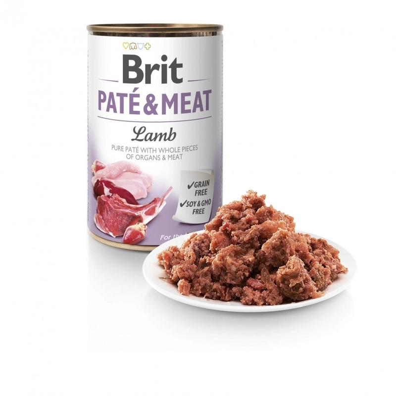 Brit Care PATE & MEAT Grain-Free Lamb ADULT ВОЛОГИЙ КОРМ Супер-преміум собаки (з ягням) 400 г  - фото 1