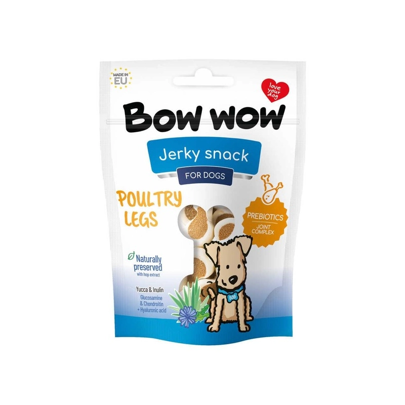 Bow Wow Снеки с курицей в виде куриной ножки лакомство для собак 80 г (8595042686135) 