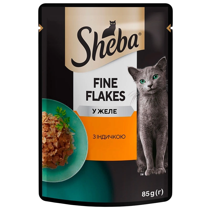 Sheba Fine Flakes ВОЛОГИЙ КОРМ Premium коти (з індичкою) 85 г 