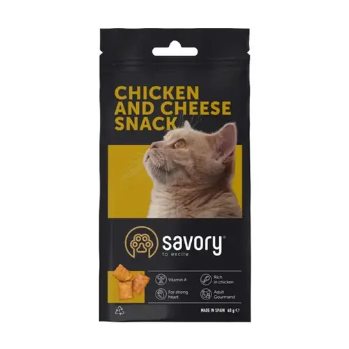 Savory Chicken and Cheese Snack ЛАСОЩІ Холістік коти (з куркою та сиром) 60 г