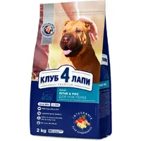 Club 4 Paws Премиум сухой корм для собак 2 кг - с ягненком и рисом (4820083909566) 