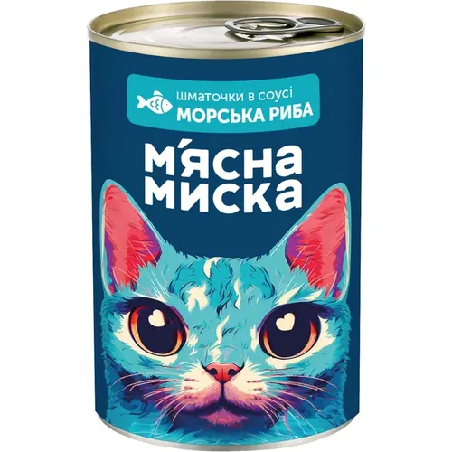 М'ясна Миска ШМАТОЧКИ В СОУСІ Економ коти (морська риба) 415 г