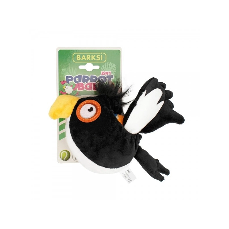 Barksi Parrot Ball Папуга іграшка для собак 22 см - з тенісним м'ячем (2007033036042) 