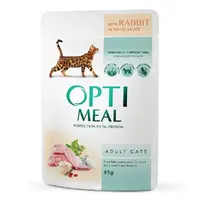 Optimeal Adult ВОЛОГИЙ КОРМ Супер-преміум коти (з кроликом) 85 г 