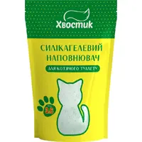 Хвостик наповнювач для котячого туалету 3.6 л - силікагелевий, з зеленими гранулами (4820224500935) 