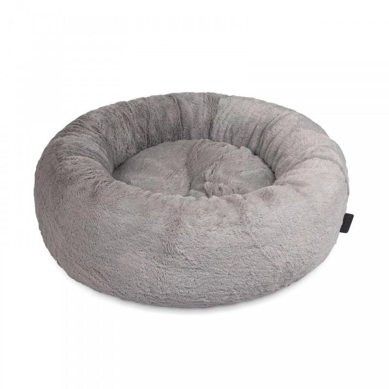 Лежак для собак Pet Fashion Soft круглый серый 48х48х17 см (4823082417896)  - фото 1