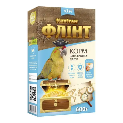 Лорі Флінт корм для середніх папуг 600 г (4820177257436)