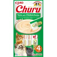 INABA Churu сливочный мусс в стиках лакомство для кошек 14 г - с тунцом и курицей (8859387700681) 