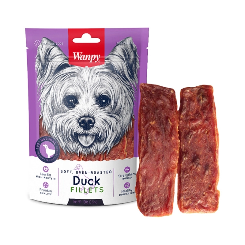 Wanpy Soft Duck Fillets ЛАСОЩІ Premium собаки (філе качки) 100г 