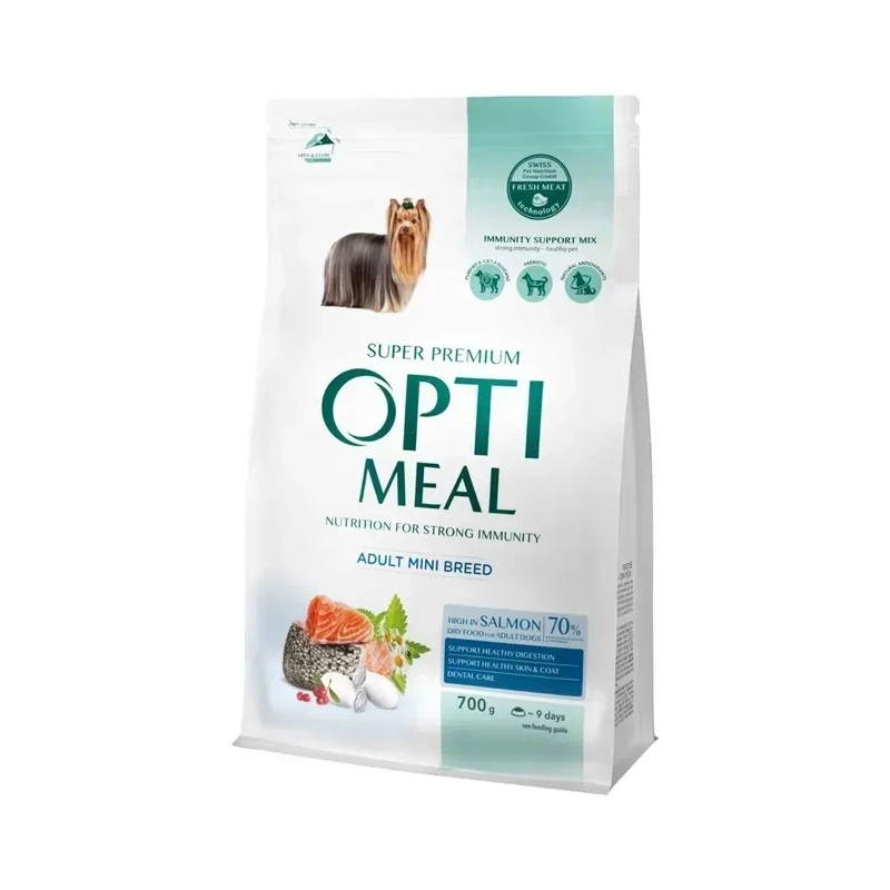 Optimeal ADULT MINI Breed сухий корм для собак дрібних порід 700 г - з лососем (4820215364256) 