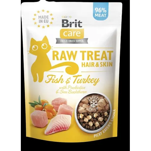 Brit Pro Treat Hair & Skin лакомство для кошек 40 г - с рыбой и индейкой (8595602569564)