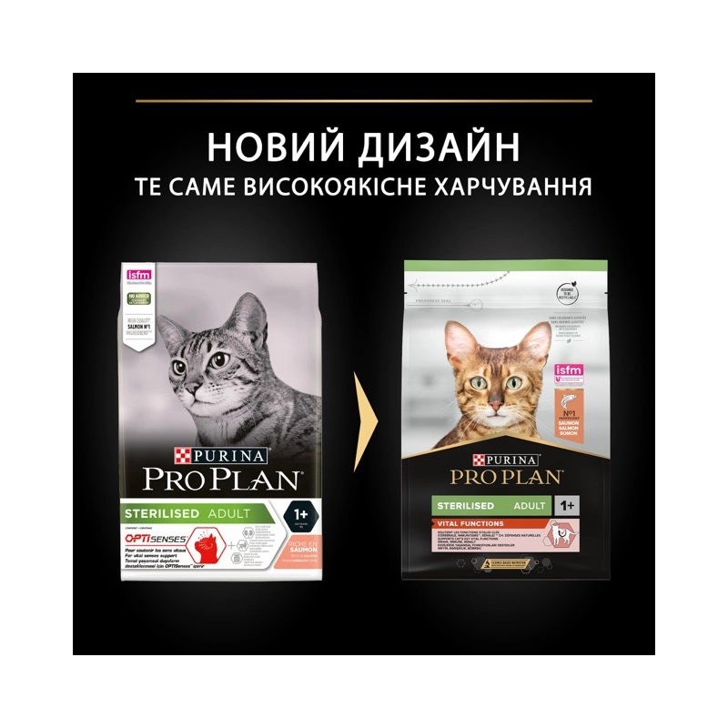 Purina Pro Plan Original Vital Functions Adult сухий корм для котів 1.5 кг - з лососем (7613036508193)  - фото 1