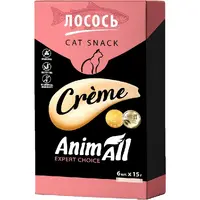 AnimAll Сreme лакомство для кошек 15 г - с лососем (4820224502373)  - фото 1