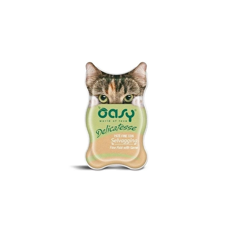 Oasy Cat влажный корм для кошек 85 г - с дичью (8053017342269) 