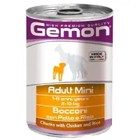 Gemon Dog Wet Mini Adult влажный корм для собак мелких пород 415 г - с курицей и рисом (8009470387873) 
