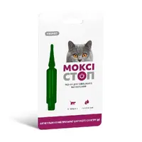 Provet Моксістоп краплі для котів 1 мл/1 піпетка - від глистів, 4-10 кг (4823082419159) 