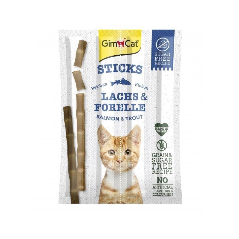 GimCat Sticks Lachs&Forelle ЛАСОЩІ Супер-преміум коти (з лососем та тріскою) 5 г 