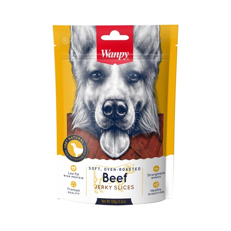 Wanpy Soft Beef Jerky Slices ЛАСОЩІ Premium собаки (філе яловичини) 100 г 