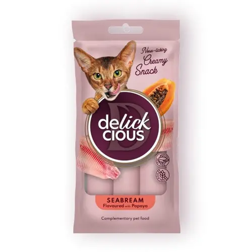 Delickcious Creamy Snack ЛАСОЩІ Premium коти (з дорадою та папаєю) 15 г