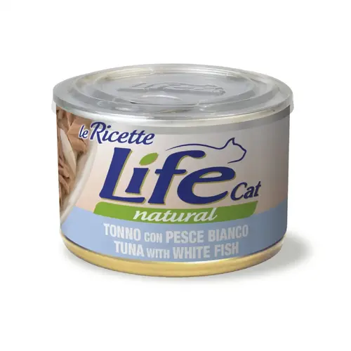 Lifecat Le Ricette Natural ВОЛОГИЙ КОРМ Супер-преміум коти (з тунцем з білою рибою) 150 г