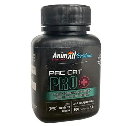 AnimAll VetLine Pac Cat PRO комплекс вітамінів для котів та кошенят 1 таблетка (4820150205560)