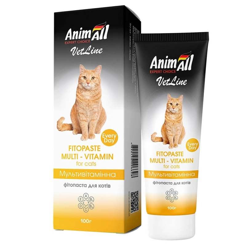AnimAll VetLine Multivitamin фітопаста для котів 100 г (4820150206628) 