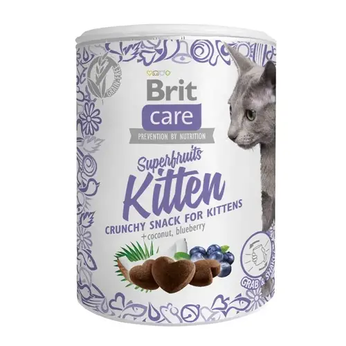 Brit Care Superfruits Kitten Crunchy Snack ЛАСОЩІ Супер-преміум кошенята (з куркою та кокосом) 100 г