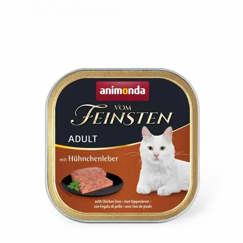 Animonda Vom Feinsten Adult with Chicken liver вологий корм для котів 100 г - з курячою печінкою (4017721833042)