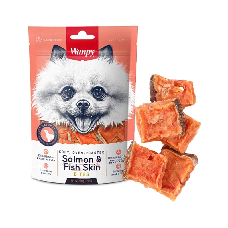 Wanpy SALMON BITES ЛАСОЩІ Premium собаки (м'які шматочки) 100 г 
