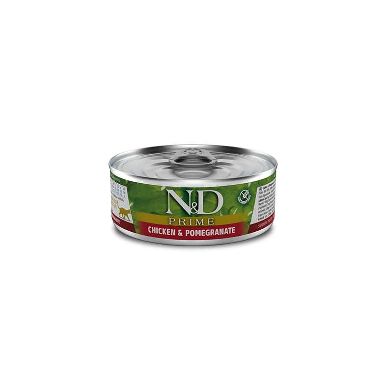 Farmina N&D Prime Chicken&Pomegranate Adult ВОЛОГИЙ КОРМ Холістік коти (з куркою та гранатом) 70 г 