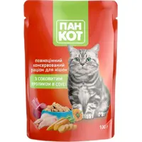 Пан Кот ВОЛОГИЙ КОРМ Економ коти (з кроликом) 100 г 