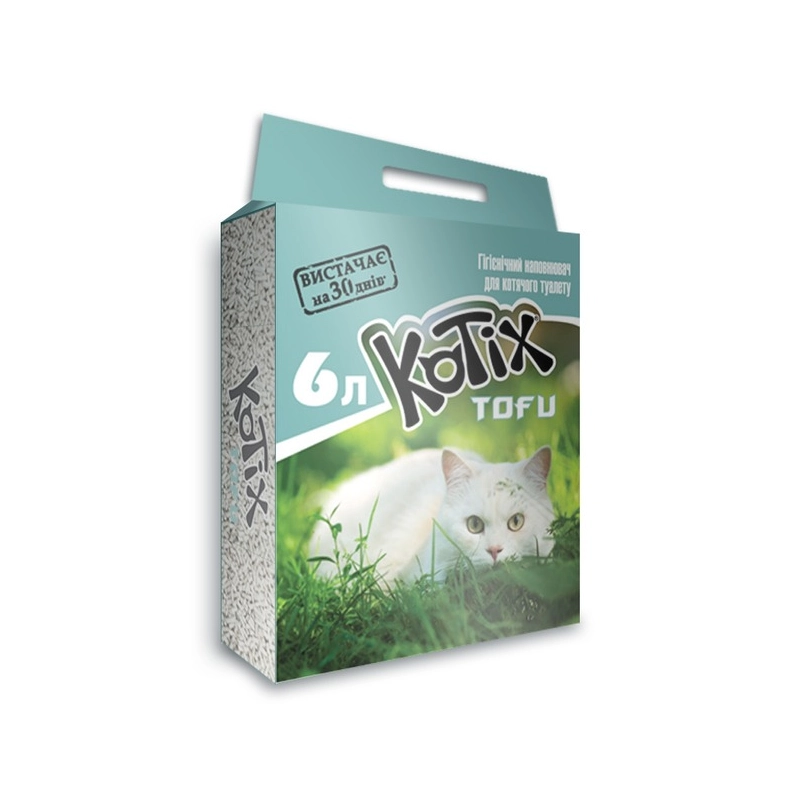 KOTIX TOFU Classic наповнювач для котячого туалету 6 л - соєвий, без аромату (6972345440022) 