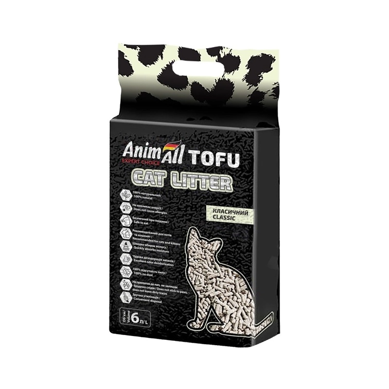AnimAll Tofu наповнювач для котячого туалету 6 л - соєвий (4820224500379) 